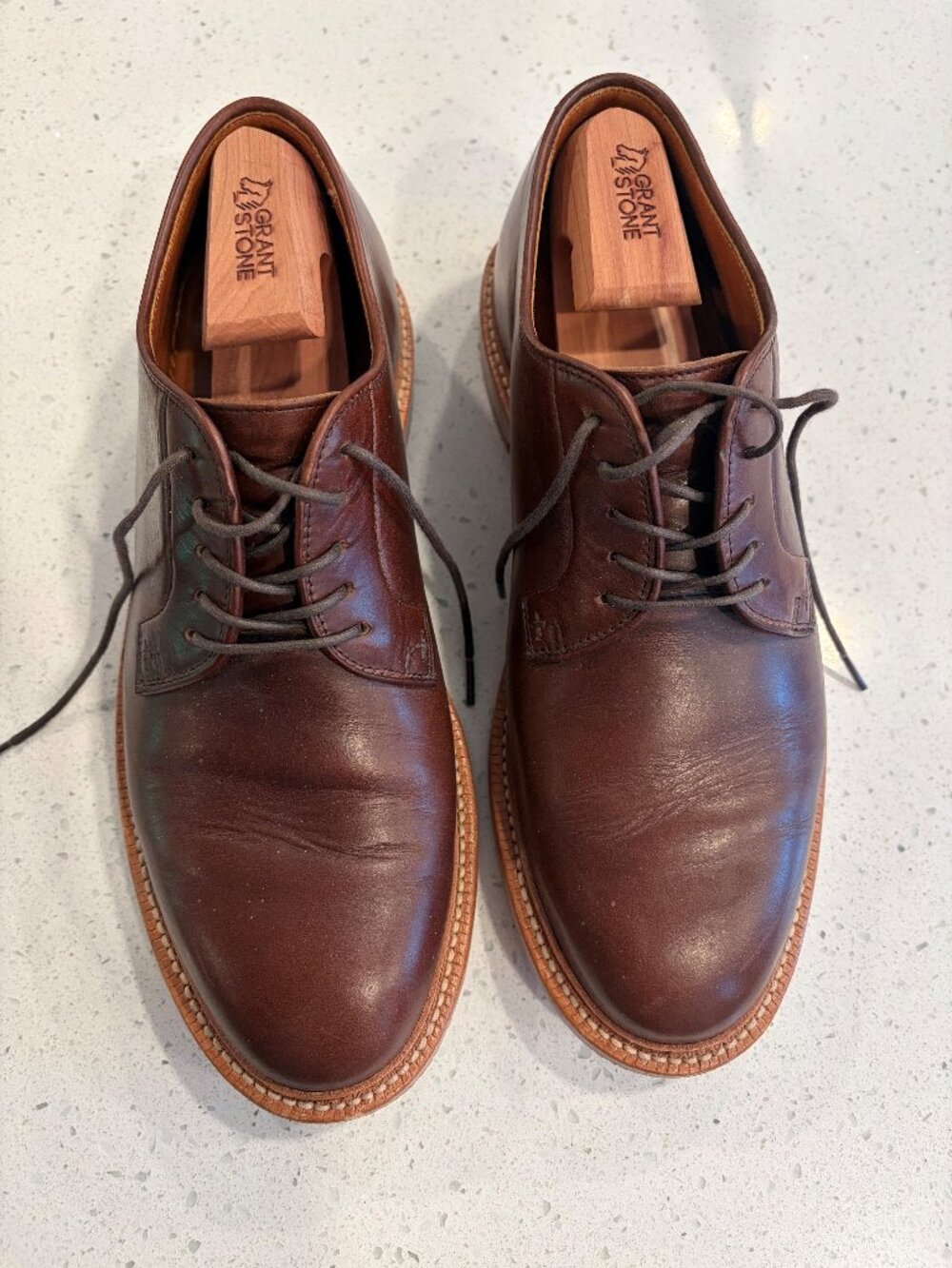 Grant Stone Plain Toe Crimson Chromexcel